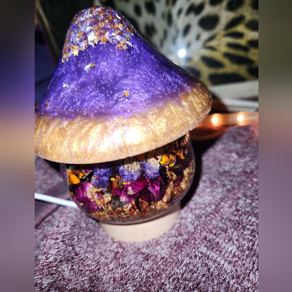 Handmade mushroom night light